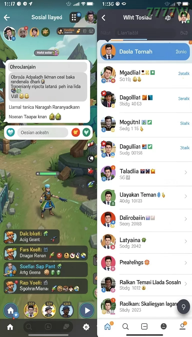 Cuplikan layar MEME4D — menu navigasi