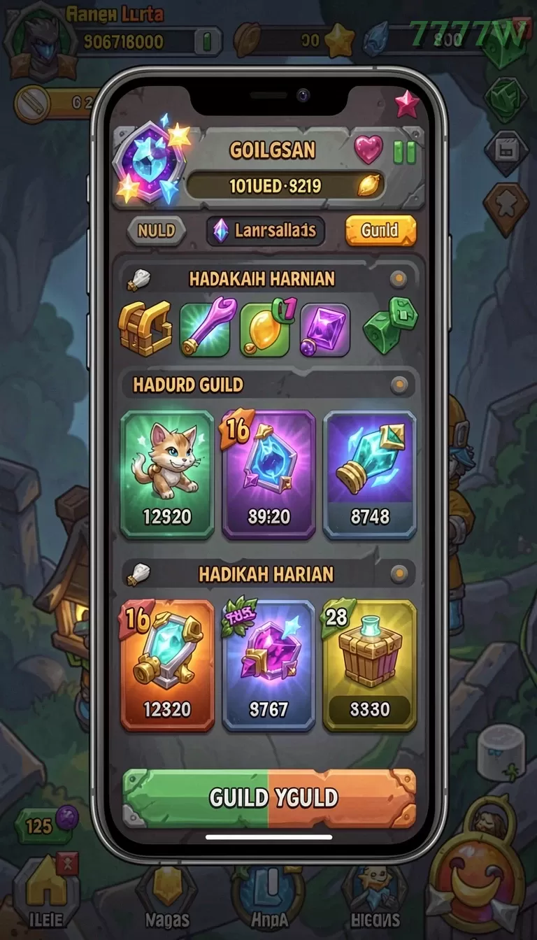 Cuplikan layar SURYA88 — menu navigasi