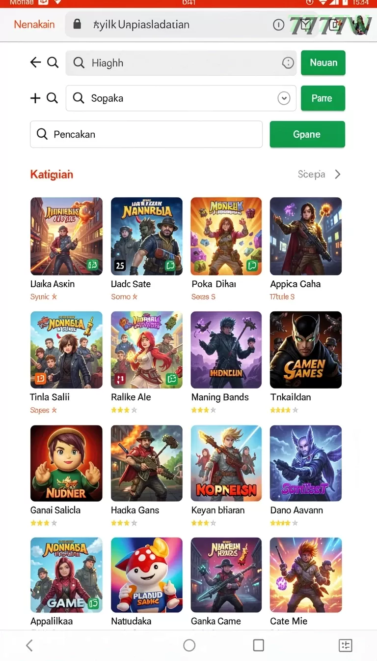 Cuplikan layar MIGASPIN — menu navigasi